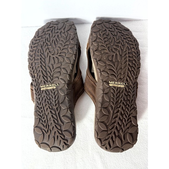 Merrell Terran Slide II Womens‎ US 9 Brown Leather Comfort Casual Slip On Sandal - Picture 8 of 8